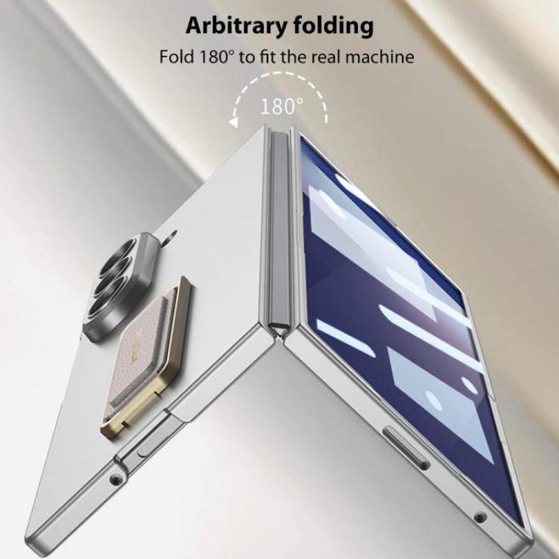 Θήκη Integrated Ultra Thin Full Cover Wristband Phone Case with Rotating Bracket Samsung Galaxy Z Fold7 5G SM-F966 Titanium Grey