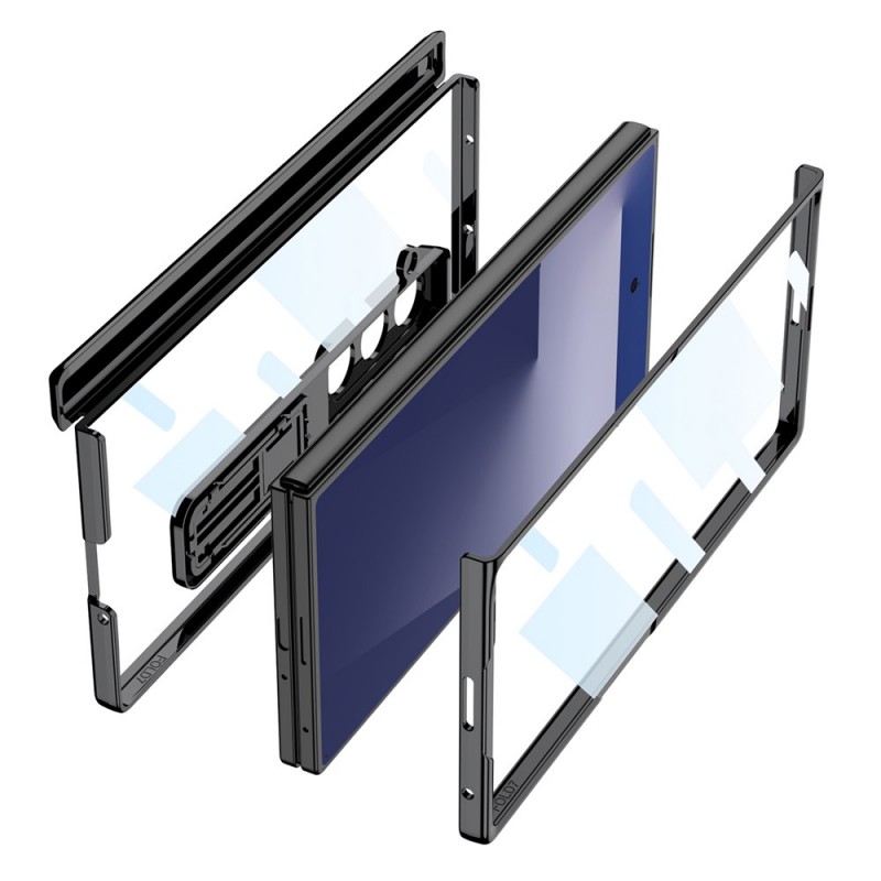 Θήκη PC Hinge Kickstand with Tempered Glass Samsung Galaxy Z Fold7 5G SM-F966 Black Θήκη PC Hinge Kickstand with Tempered Glass Samsung Galaxy Z Fold7 5G SM-F966 Black