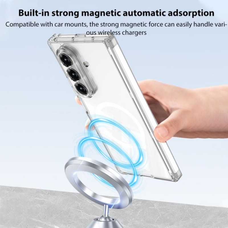Θήκη Folding Airbag Magnetic Cover Samsung Galaxy Z Fold7 5G SM-F966 Transparent/Black