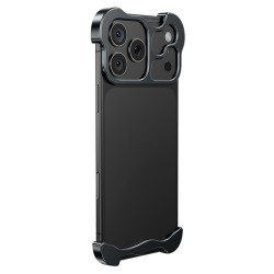 Θήκη Shockproof Frameless Metal Corner Cover with Camera Lens iPhone 17 Pro Max (6.9") Black