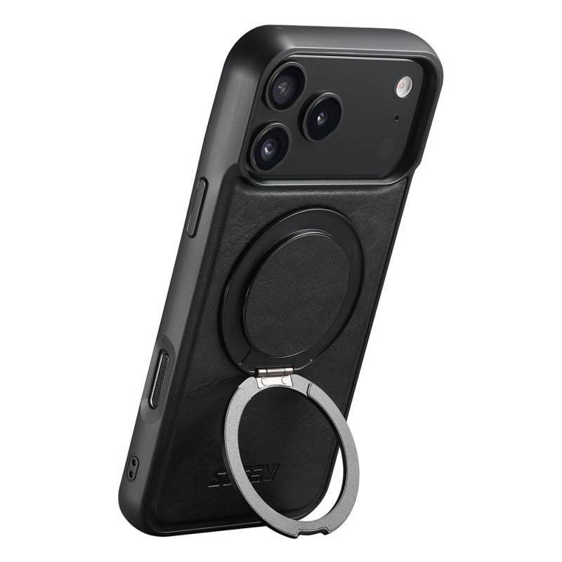 Θήκη Suteni G3 Leather Rotating Kickstand Cover iPhone 17 Pro Max (6.9") Black