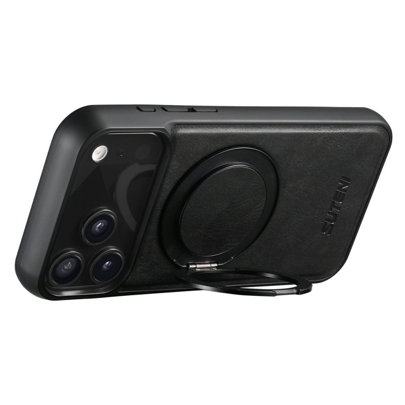 Θήκη Suteni G3 Leather Rotating Kickstand Cover iPhone 17 Pro Max (6.9") Black