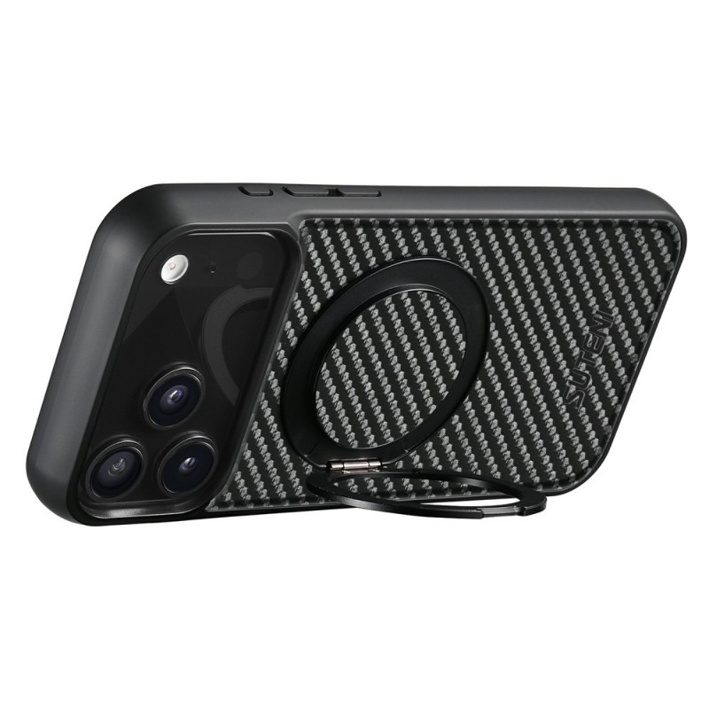Θήκη Suteni G3 Carbon Fiber Rotating Kickstand Cover iPhone 17 Pro Max (6.9") Black