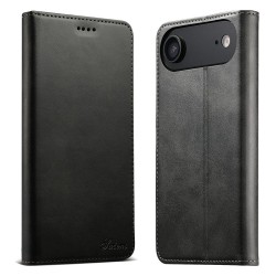 Θήκη Suteni Leather Wallet Stand iPhone Air (6.5") Black