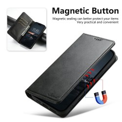 Θήκη Suteni Leather Wallet Stand iPhone Air (6.5") Black