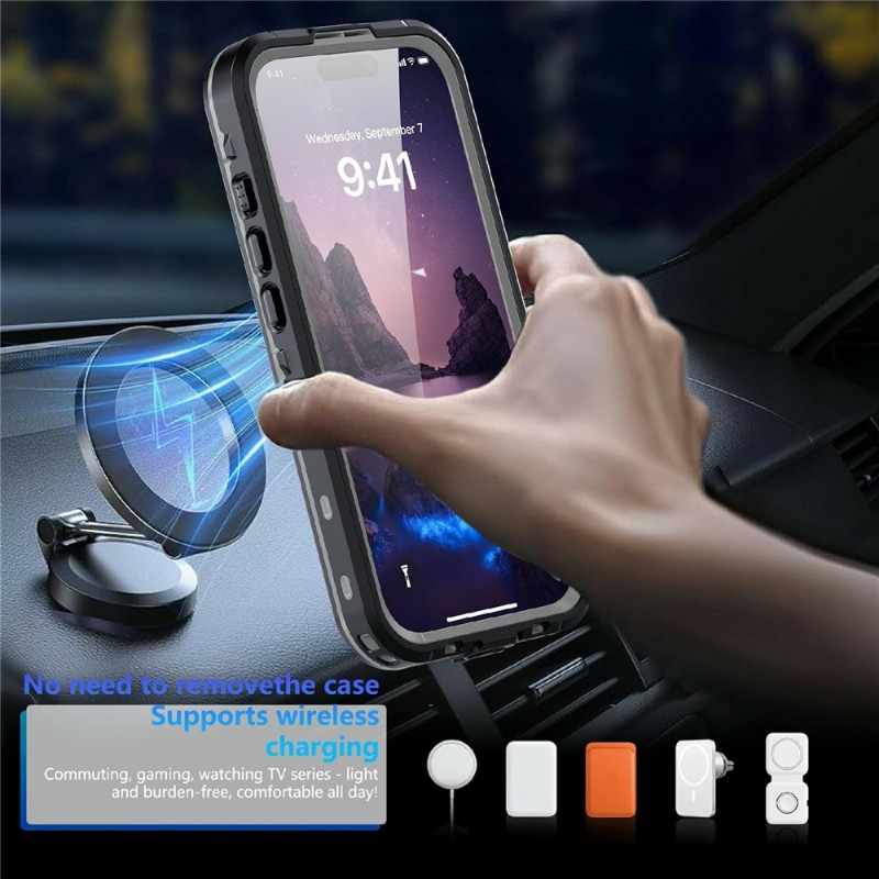 Αδιάβροχη θήκη Redpepper Dot with MagSafe Apple iPhone 17 (6.3") Shockproof/Waterproof Black