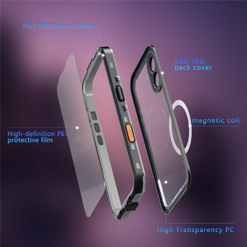 Αδιάβροχη θήκη Redpepper Dot with MagSafe Apple iPhone 17 (6.3") Shockproof/Waterproof Black