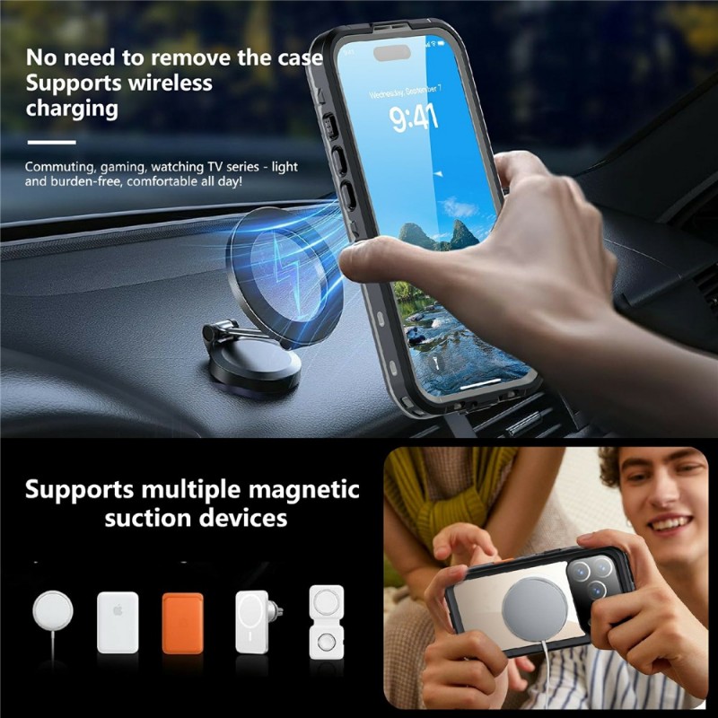 Αδιάβροχη θήκη Redpepper Dot with MagSafe Apple iPhone 17 Pro (6.3") Shockproof/Waterproof Black