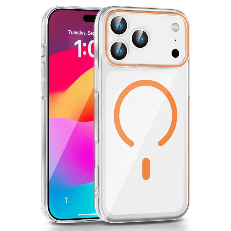 Θήκη Clear Cover with Magsafe For iPhone 17 Pro Max (6.9") Orange