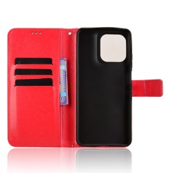 Θήκη Book Leather Wallet With Stand Card Holder Motorola Moto G56 Red