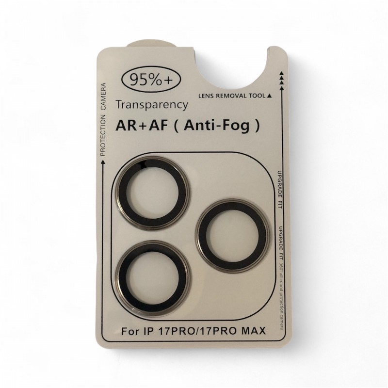 Προστατευτικό Φακών Κάμερας για iPhone 17 Pro / 17 Pro Max AR+AF (Anti-Fog) Titan Grey