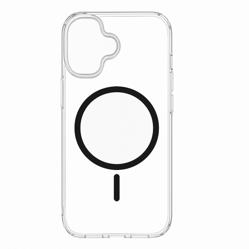 Θήκη Clear Cover with Magsafe For iPhone 17 (6.3") Black