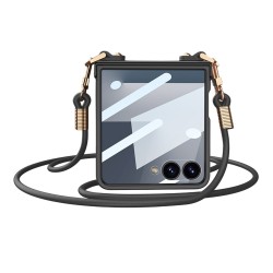 Θήκη PC Cover with Shoulder Strap Samsung Galaxy Z Flip7 SM-F766 5G Black Θήκη PC Cover with Shoulder Strap Samsung Galaxy Z Flip7 SM-F766 5G Black