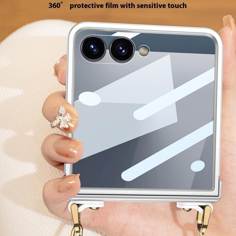 Θήκη PC Cover with Shoulder Strap Samsung Galaxy Z Flip7 SM-F766 5G Black Θήκη PC Cover with Shoulder Strap Samsung Galaxy Z Flip7 SM-F766 5G Black