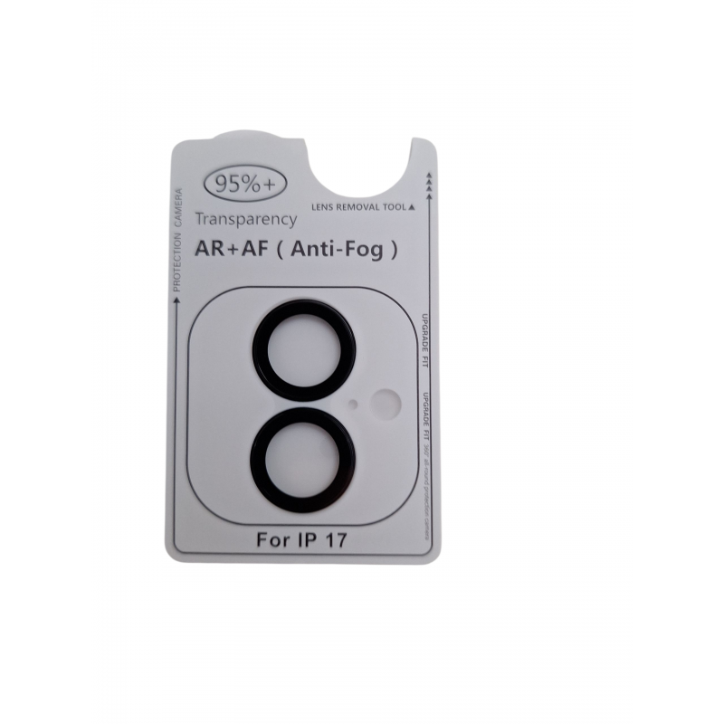 Προστατευτικό Φακών Κάμερας για iPhone 17 AR+AF (Anti-Fog) Black