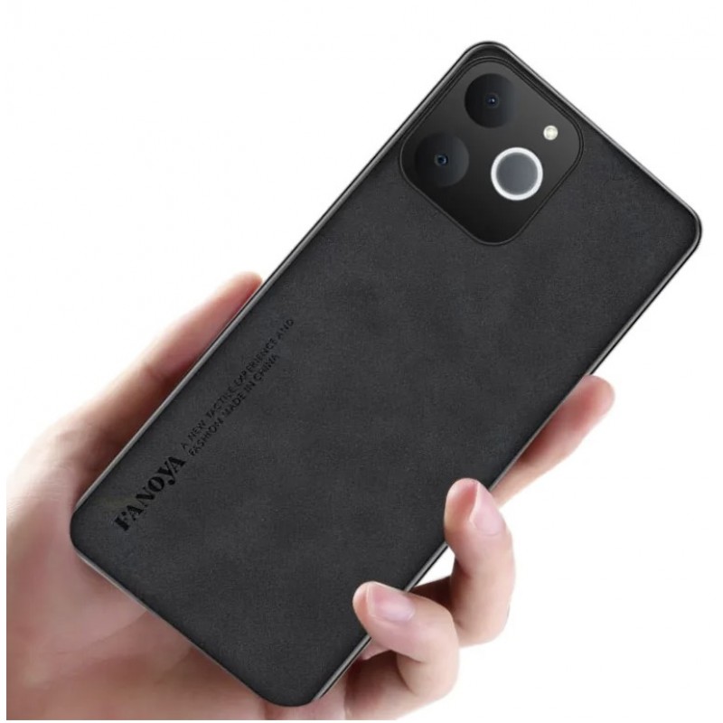Θήκη Frosted Leather Cover Realme Note 70T / Narzo 80 Lite 4G / Realme C71 4G Black