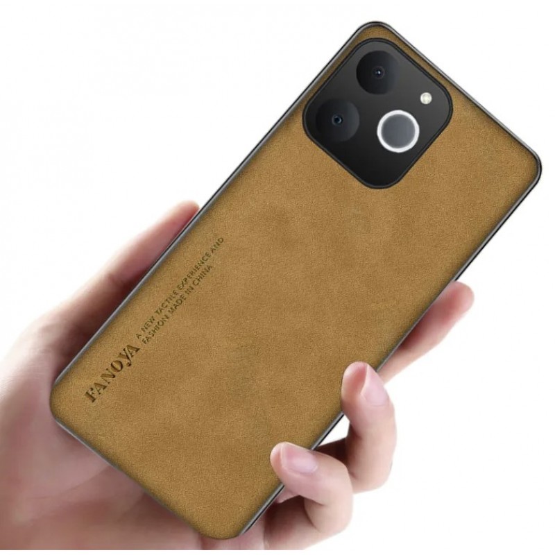 Θήκη Frosted Leather Cover Realme Note 70T / Narzo 80 Lite 4G / Realme C71 4G Camel