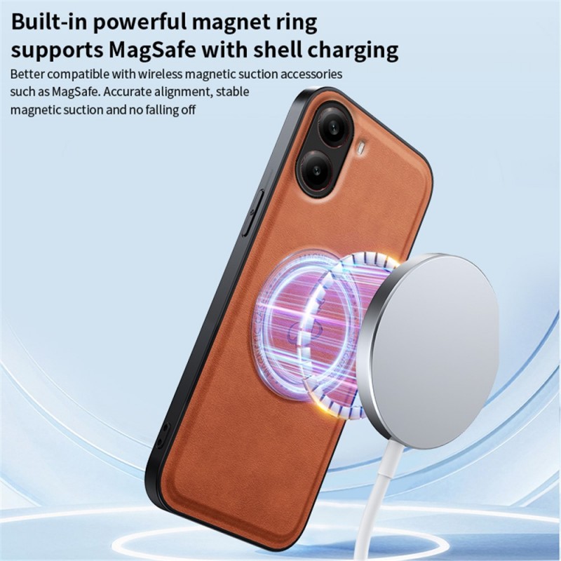 Θήκη Back Cover Leather Magsafe with Stand Xiaomi Poco F7 5G / Redmi Turbo 4 Pro 5G Black