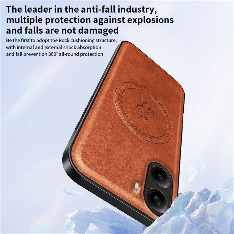 Θήκη Back Cover Leather Magsafe with Stand Xiaomi Poco F7 5G / Redmi Turbo 4 Pro 5G Black