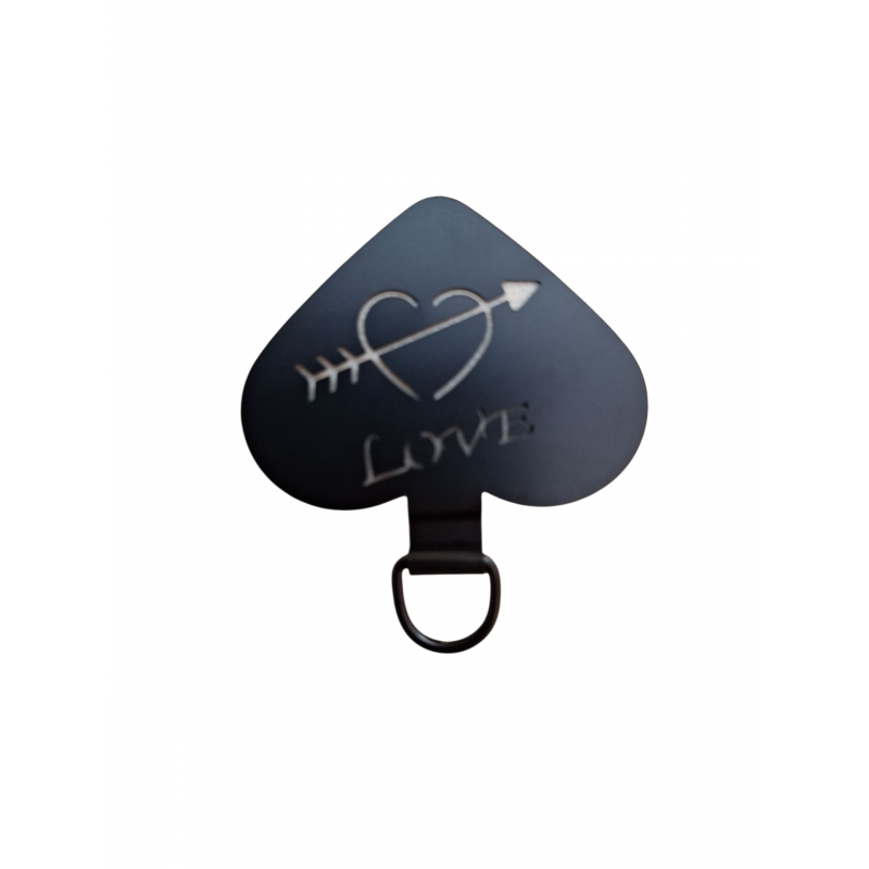 Ανταλλακτικό Pad για Λουράκι Λαιμο΄ύ Stainless Steel Ultra-Thin Mobile Pad Love Type Hanging Rope Clip Black Ανταλλακτικό Pad για Λουράκι Λαιμο΄ύ Stainless Steel Ultra-Thin Mobile Pad Love Type Hanging Rope Clip Black