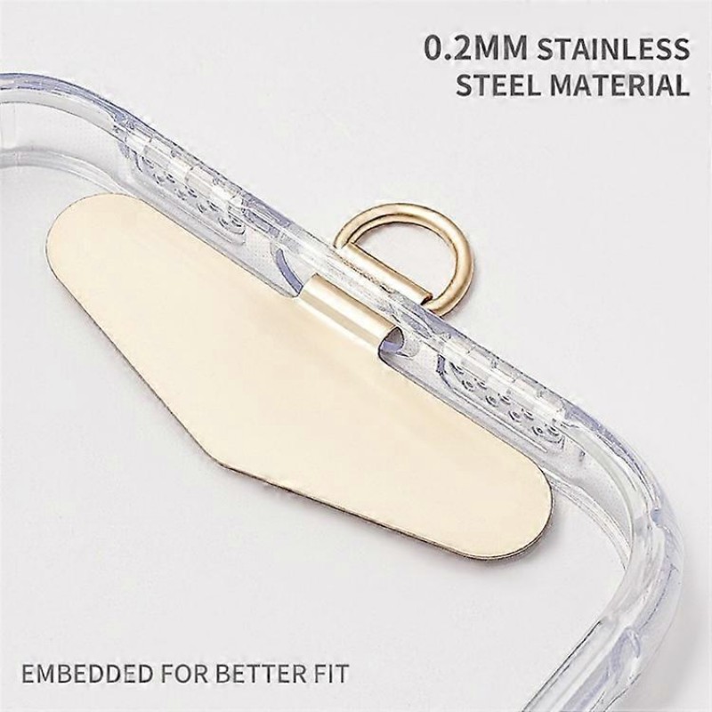 Ανταλλακτικό Pad Leeu Design για Λουράκι Λαιμο΄ύ Stainless Steel Ultra-Thin Mobile Pad Hanging Rope Clip Black Ανταλλακτικό Pad Leeu Design για Λουράκι Λαιμο΄ύ Stainless Steel Ultra-Thin Mobile Pad Hanging Rope Clip Black
