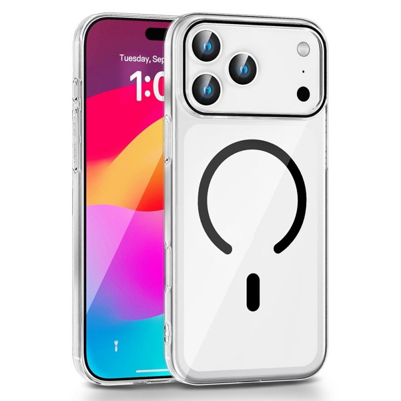 Θήκη Clear Cover with Magsafe For iPhone 17 Pro Max (6.9") Black