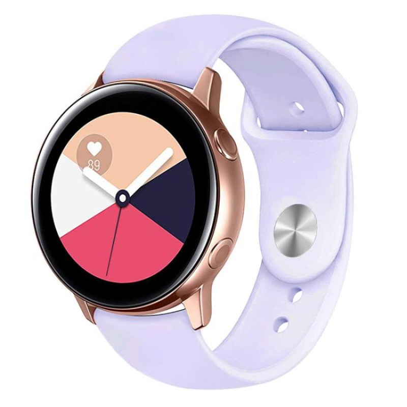 Ανταλλακτικό λουράκι QuickFit Reverse Buckle Silicone για Huawei Watch GT4 (41mm)  / Huawei Watch GT 5 (41MM)  / GT 5 Pro / Honor S1 (18mm) Lilac