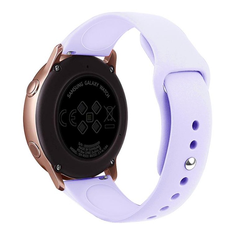 Ανταλλακτικό λουράκι QuickFit Reverse Buckle Silicone για Huawei Watch GT4 (41mm)  / Huawei Watch GT 5 (41MM)  / GT 5 Pro / Honor S1 (18mm) Lilac