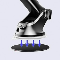 Αυτοκόλλητος Δίσκος Στερέωσης 7,5cm για Ταμπλό Αυτοκινήτου, GPS & Βάσεις Αναρρόφησης Black