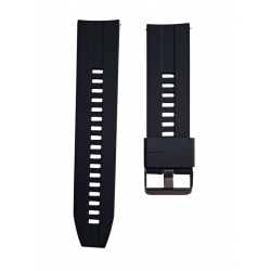 Ανταλλακτικό λουράκι QuickFit Silicone Sport Black Buckle Black για Samsung Galaxy Watch3(45mm)/Watch(46mm)/Huawei Watch 3 (46mm)/ Watch 3 Pro (48mm)/GT 2/Pro/Honor GS Pro/Amazfit GTR 3 (46mm)/GTR 3 Pro/GTR(47mm)/ Stratos 3(48mm) (22mm)