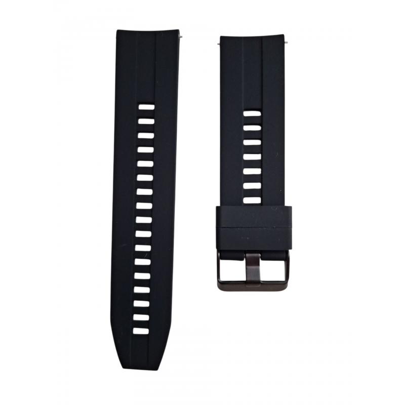 Ανταλλακτικό λουράκι QuickFit Silicone Sport Black Buckle Black για Samsung Galaxy Watch3(45mm)/Watch(46mm)/Huawei Watch 3 (46mm)/ Watch 3 Pro (48mm)/GT 2/Pro/Honor GS Pro/Amazfit GTR 3 (46mm)/GTR 3 Pro/GTR(47mm)/ Stratos 3(48mm) (22mm)