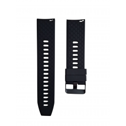 Ανταλλακτικό λουράκι QuickFit Silicone Sport Black Buckle Black για Samsung Galaxy Watch3(45mm)/Watch(46mm)/Huawei Watch 3 (46mm)/ Watch 3 Pro (48mm)/GT 2/Pro/Honor GS Pro/Amazfit GTR 3 (46mm)/GTR 3 Pro/GTR(47mm)/ Stratos 3(48mm) (22mm)