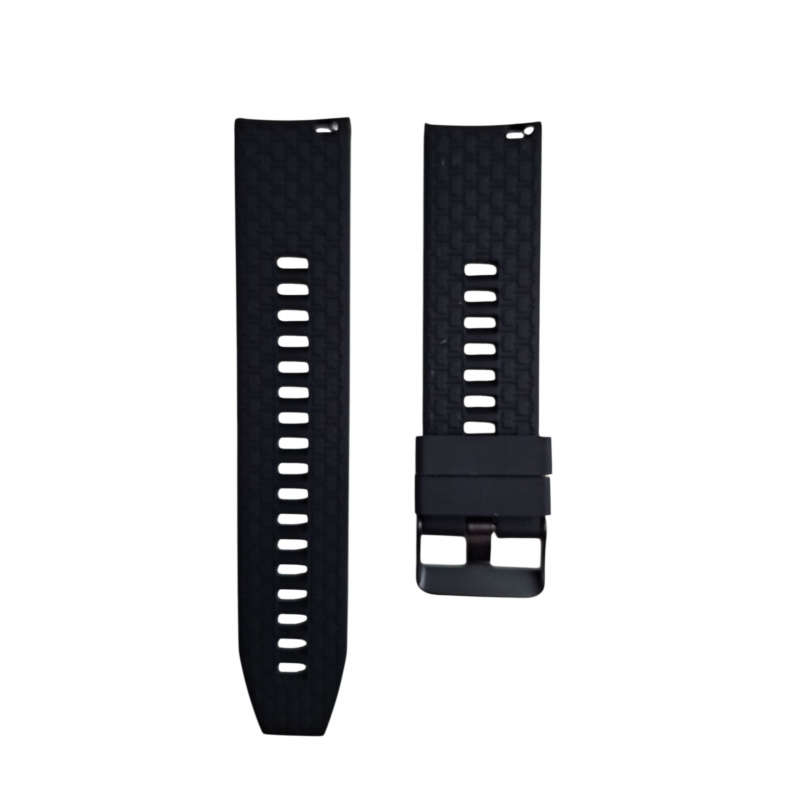 Ανταλλακτικό λουράκι QuickFit Silicone Sport Black Buckle Black για Samsung Galaxy Watch3(45mm)/Watch(46mm)/Huawei Watch 3 (46mm)/ Watch 3 Pro (48mm)/GT 2/Pro/Honor GS Pro/Amazfit GTR 3 (46mm)/GTR 3 Pro/GTR(47mm)/ Stratos 3(48mm) (22mm)