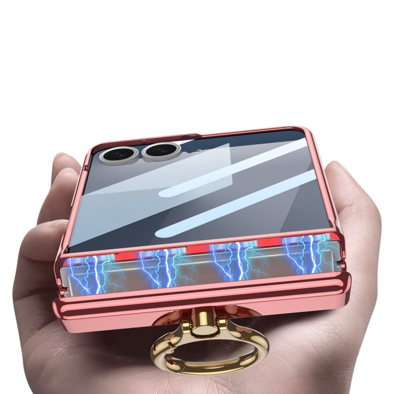 Θήκη Integrated Shockproof Magnetic Cover with Phantom Ring Samsung Galaxy Z Flip7 SM-F766 5G Coral