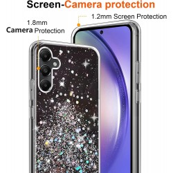 Θήκη Glitter Cover with Circular Mirror Holder Samsung Galaxy A16 SM-A166 Black