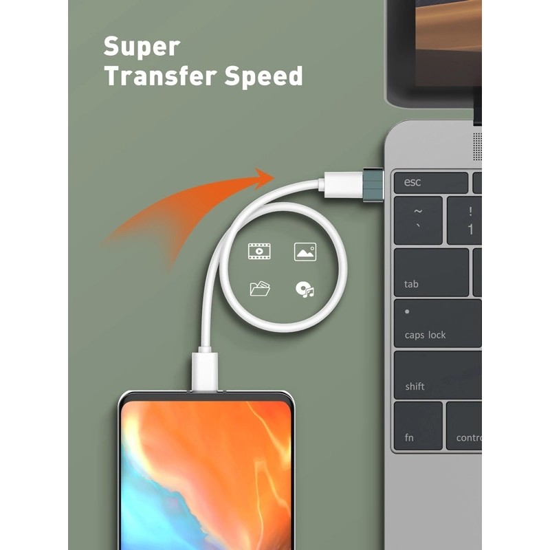 Αντάπτορας LDNIO USB σε USB-C LC150 Grey