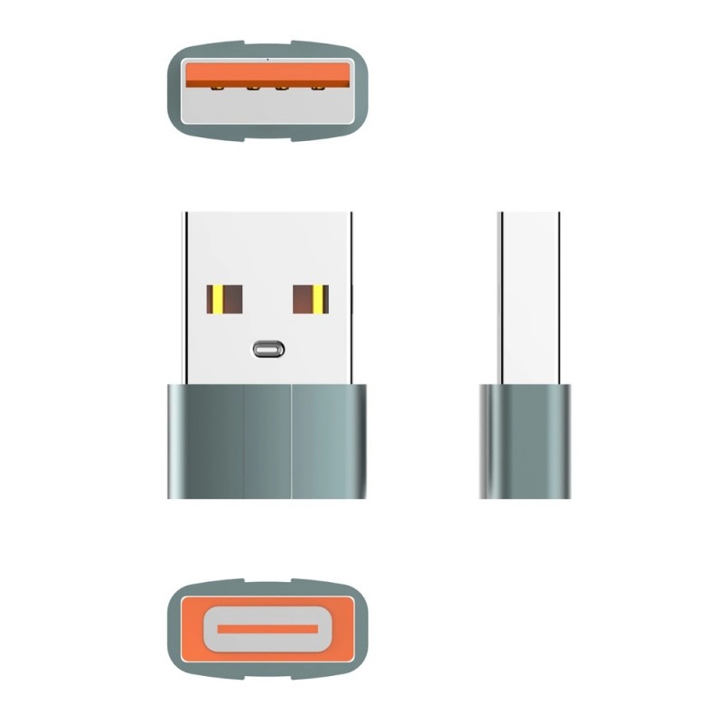 Αντάπτορας LDNIO USB σε USB-C LC150 Grey