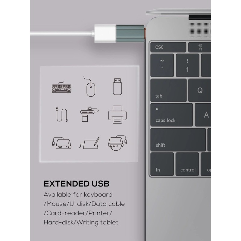 Αντάπτορας LDNIO USB σε USB-C LC140 Grey