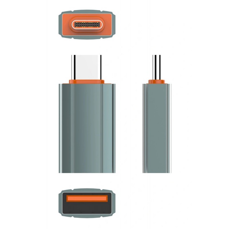 Αντάπτορας LDNIO USB σε USB-C LC140 Grey