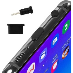 Σετ Καλύμματα Προστασίας για Θύρα USB-C & 3.5mm AK327 (10τμχ) Black
