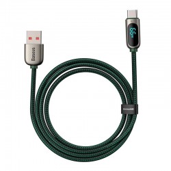Καλώδιο Data Baseus USB σε USB-C με Οθόνη 66W 1m (CASX020006) Green