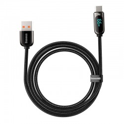 Καλώδιο Data Baseus USB σε USB-C με Οθόνη 66W 2m (CASX020101) Black