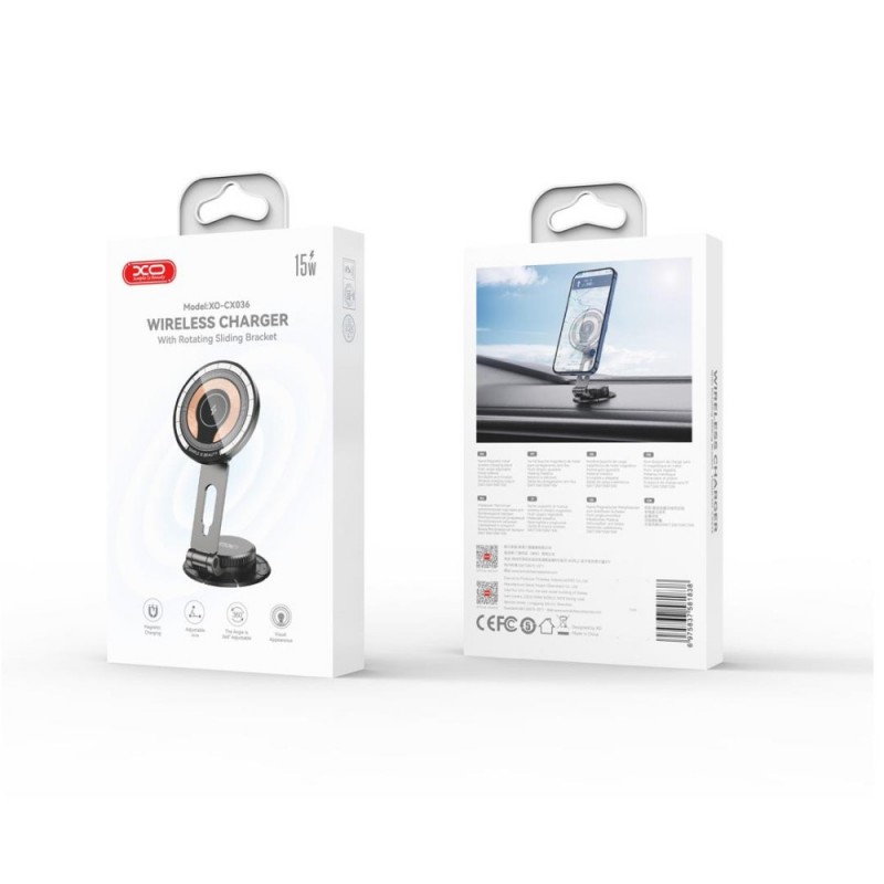 Βάση Αυτοκινήτου XO CX036 Magnetic Car Holder 15W Black