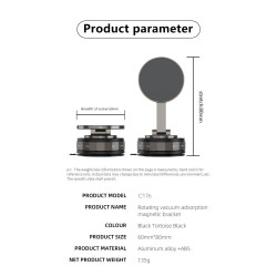 Βάση Αυτοκινήτου XO C176 Magnetic Suction Cup Car Holder Black