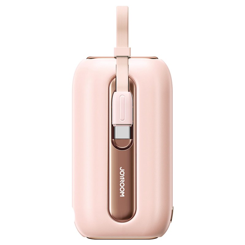 Εξωτερική Μπαταρία Joyroom JR-L013 Lightning & Type-C Cable Powerbank 10000mAh 12W Pink