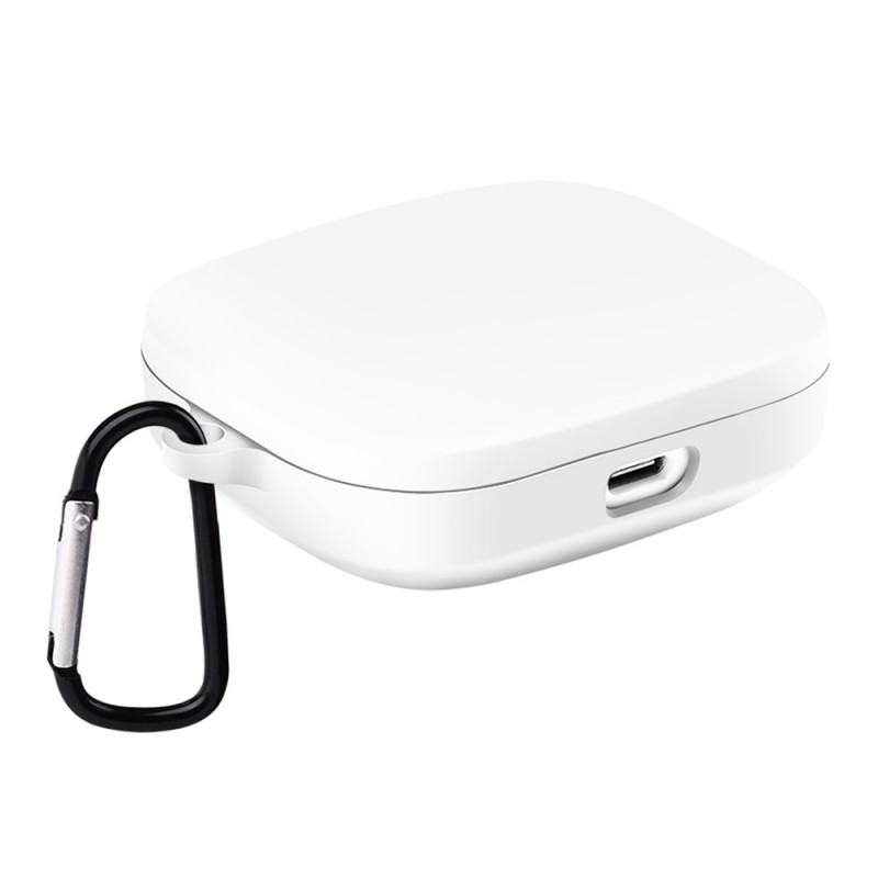Θήκη Xiaomi Redmi Buds 6 Silicone Skin with Carabiner White Θήκη Xiaomi Redmi Buds 6 Silicone Skin with Carabiner White