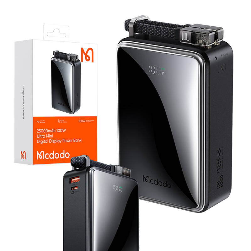 Εξωτερική Μπαταρία Mcdodo Power Bank MC-0561 Digital Dis Power Bank 25000mAh 100W Black