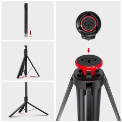 Selfie Stick Forcell F-Grip F170XL with Remote Controler Tripod Black