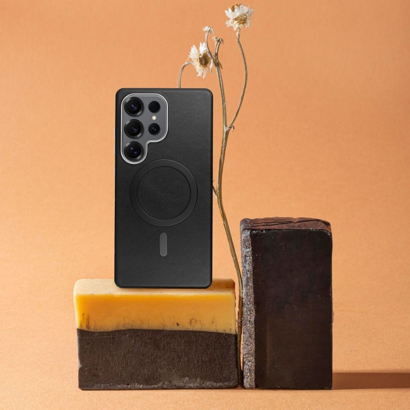 Θήκη Gentleman Mag Cover with Magsafe Samsung Galaxy S25 Ultra 5G S938 Black