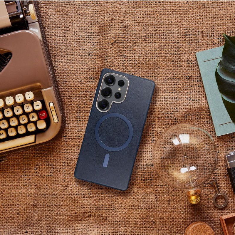 Θήκη Gentleman Mag Cover with Magsafe Samsung Galaxy S25 Ultra 5G S938 Navy Blue